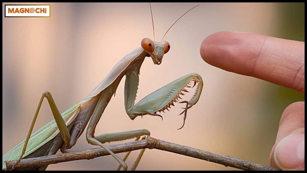 Do Praying Mantises Attack Humans? Praying Mantis vs. Humans
